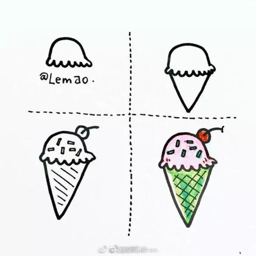 可爱的冰淇淋怎么画 可爱的冰淇淋怎么画又简单又好看