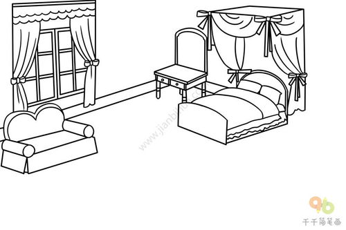 房间怎么画简笔画酒店图片