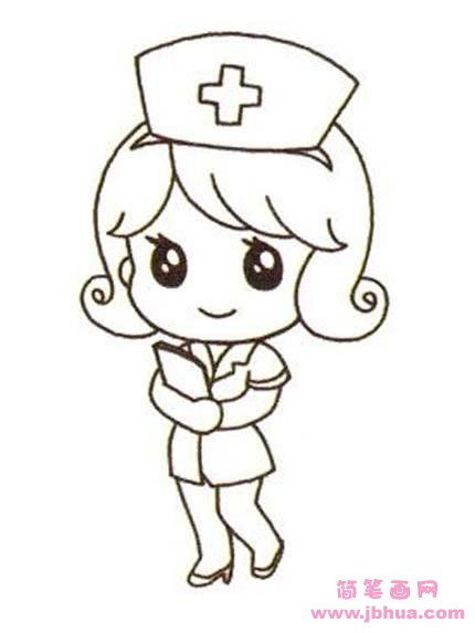 护士简笔画简单又漂亮 护士简笔画简单又漂亮戴口罩