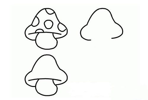 蘑菇简笔画 蘑菇简笔画带颜色