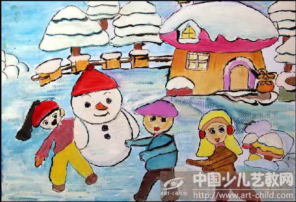 冰雪大世界图片儿童画 冰雪大世界图片儿童画人物