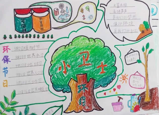 绿色环保手抄报简单又漂亮 绿色环保手抄报简单又漂亮四年级