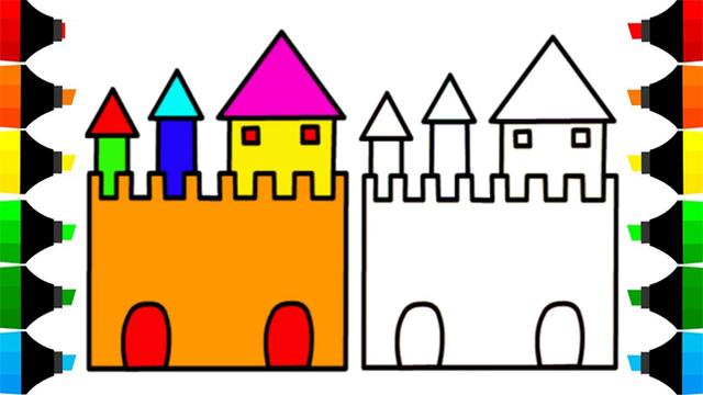 儿童学画大全城堡图片