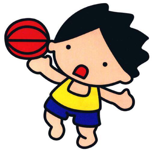 打篮球的小男孩简笔画 打篮球的小男孩简笔画图片