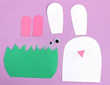 兔子读书卡片制作 兔子读书卡片制作有颜色