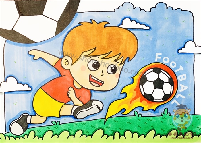 幼儿园足球画简单版图片
