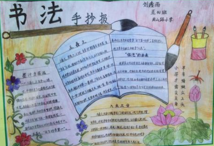 中国书法手抄报 中国书法手抄报内容
