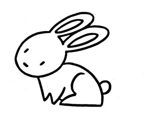 简笔画野兔图片