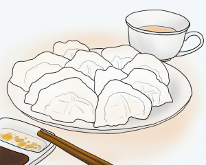 饺子可爱简笔画 可爱饺子的简笔画