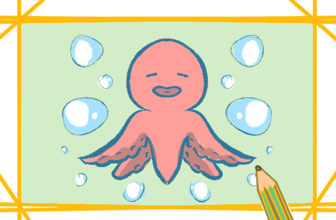 画章鱼的简笔画 画章鱼的简笔画图片