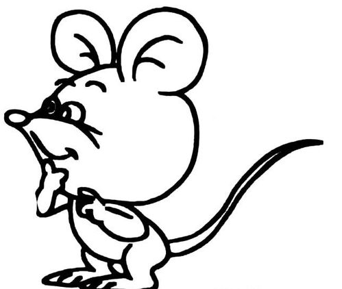 小老鼠简笔画带颜色 小老鼠简笔画带颜色胖胖的