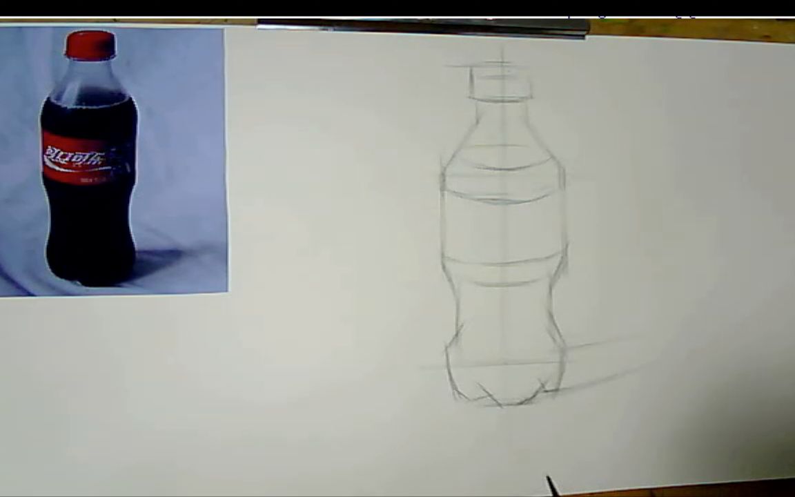 百事可乐瓶怎么画图片