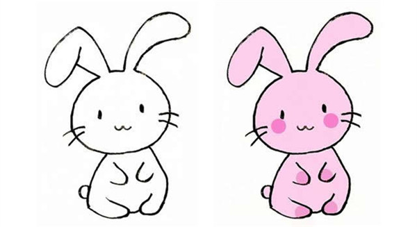 小白兔简笔画可爱 小白兔简笔画可爱卡通