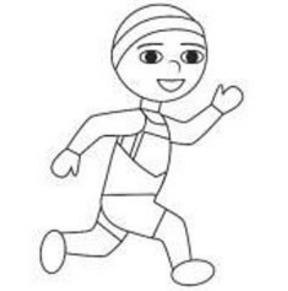 运动会跑步简笔画 运动会跑步简笔画儿童画