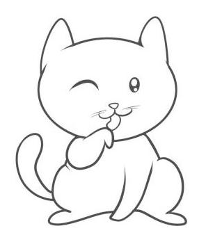 卡通猫咪简笔画 猫怎么画简笔画可爱卡通