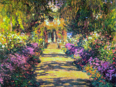 莫奈的花园油画 莫奈的花园油画系列