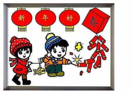 关于春节的儿童画大全 关于春节的儿童画大全简笔画