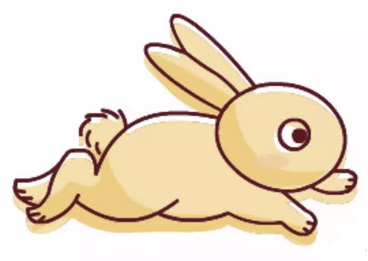 奔跑的兔子简笔画 奔跑的兔子简笔画可爱