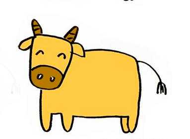 公牛的简笔画 公牛的简笔画超简单