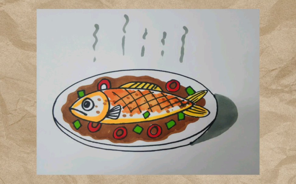 熟鱼的简笔画 熟鱼的简笔画图片大全