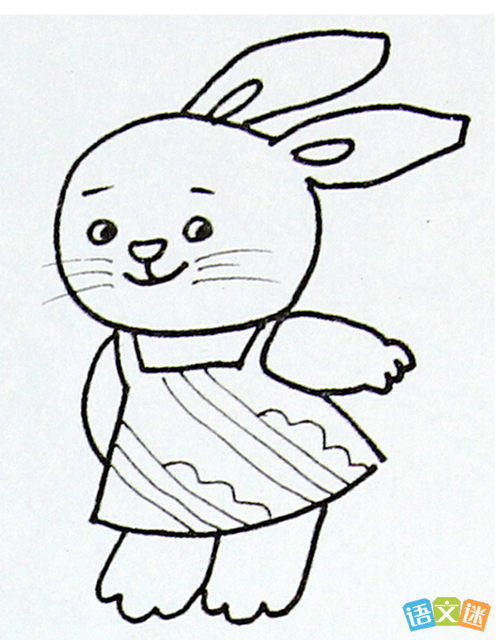 可爱得不要不要的~绝对够用一辈子了幼儿园超萌可爱的小白兔简笔画小
