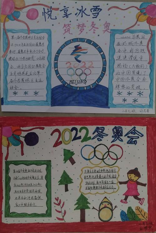 冬季奥运会手抄报小学 冬季奥运会手抄报小学生四年级