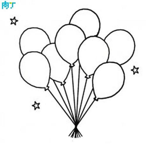气球装饰房间简笔画图片