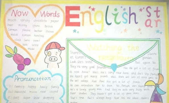 四年级英语手抄报图片简单 英语手抄报.简单漂亮四年级