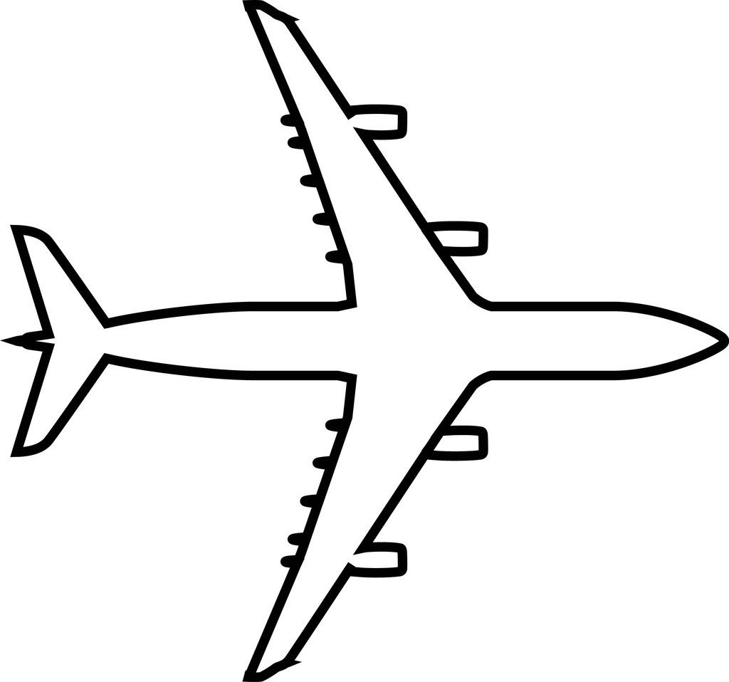 一笔画飞机简单图片