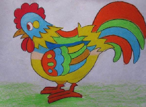 大公鸡简笔画图片彩色 大公鸡简笔画图片彩色画法