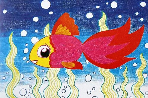 鱼简笔画带颜色 深海里的鱼简笔画带颜色