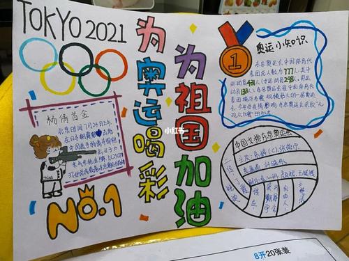 奥运会手抄报写的字图片