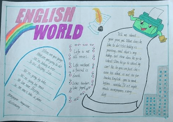 英语六年级手抄报 英语六年级手抄报简单又漂亮