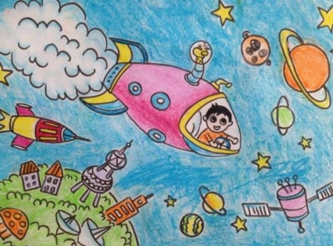 航空儿童画 航空儿童画简单又漂亮