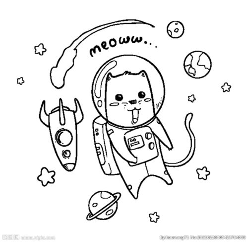宇航员简笔画 宇航员简笔画可爱卡通