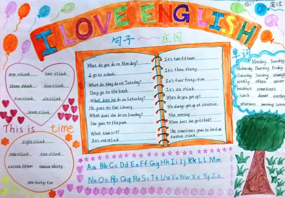 四年级英语手抄报简单又漂亮 小学四年级英语手抄报简单又漂亮