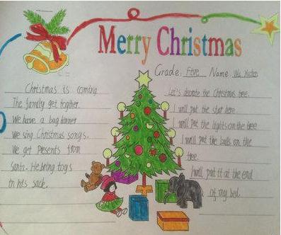 圣诞节手抄报英语内容 圣诞节手抄报英语内容五年级