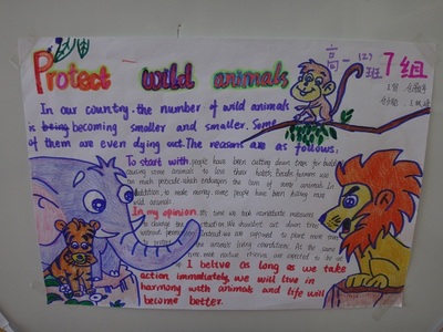 我最喜欢的动物英语手抄报 我最喜欢的动物英语手抄报7年级