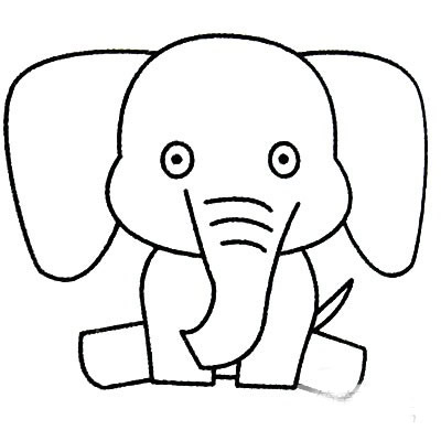 大象简笔画步骤教程 大象简笔画步骤教程简单