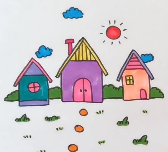 儿童简笔画房子图片 儿童简笔画房子图片大全