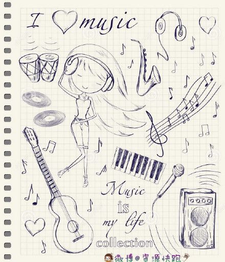 关于音乐的简笔画 关于音乐的简笔画图片大全