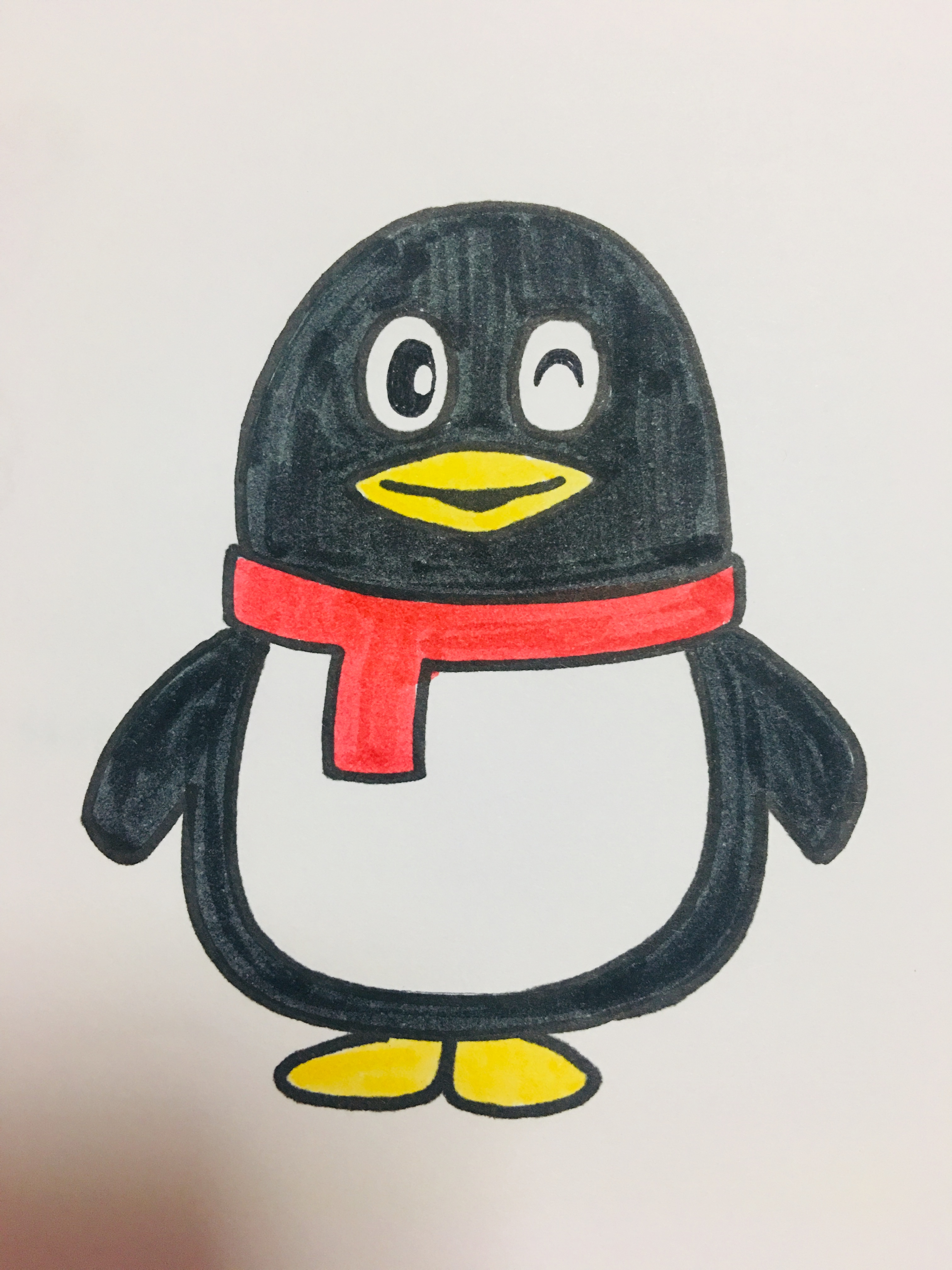 小企鹅简单画法图片