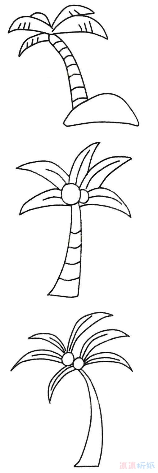 椰树怎么画简笔画 椰子树怎么画简笔画