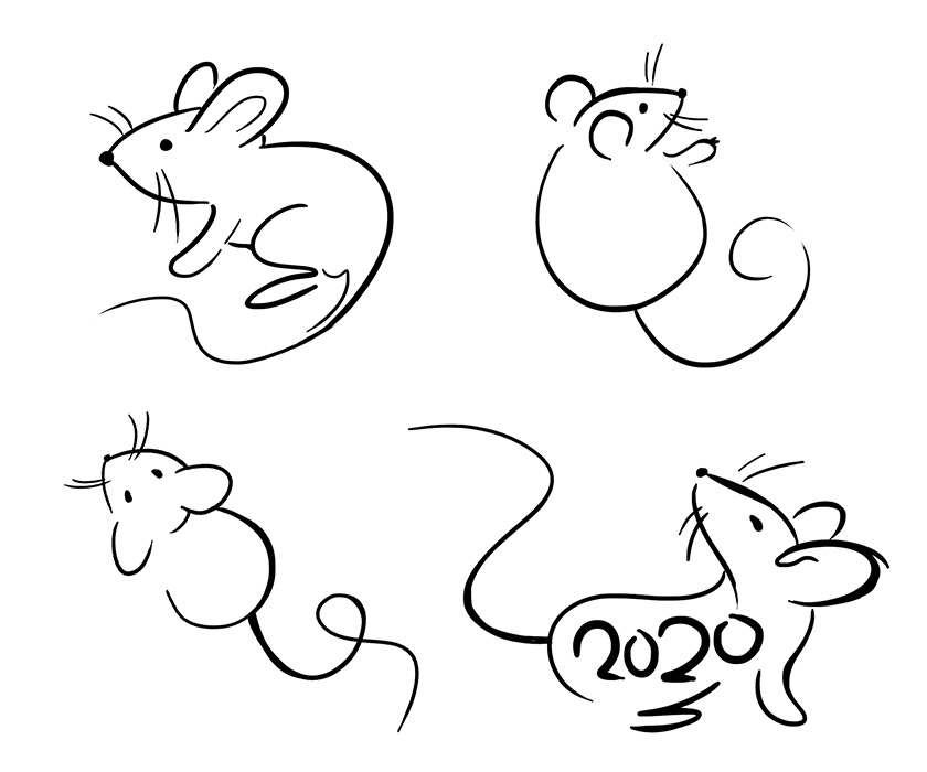 小老鼠简笔画彩色 小老鼠简笔画彩色可爱