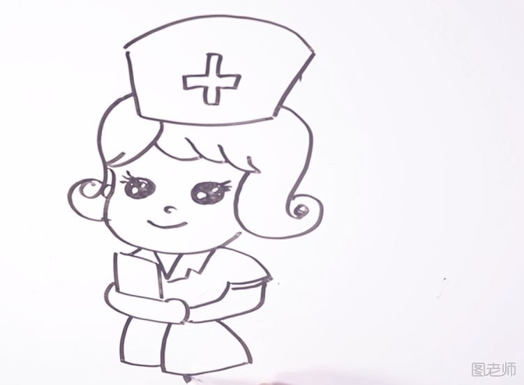 护士卡通人物简笔画 护士的简笔卡通画