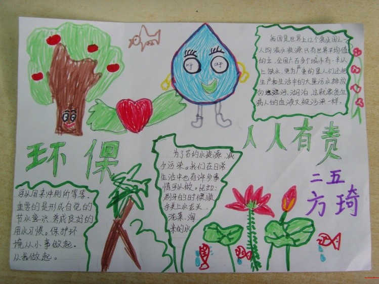 儿童保护环境手抄报 儿童保护环境手抄报简单又漂亮