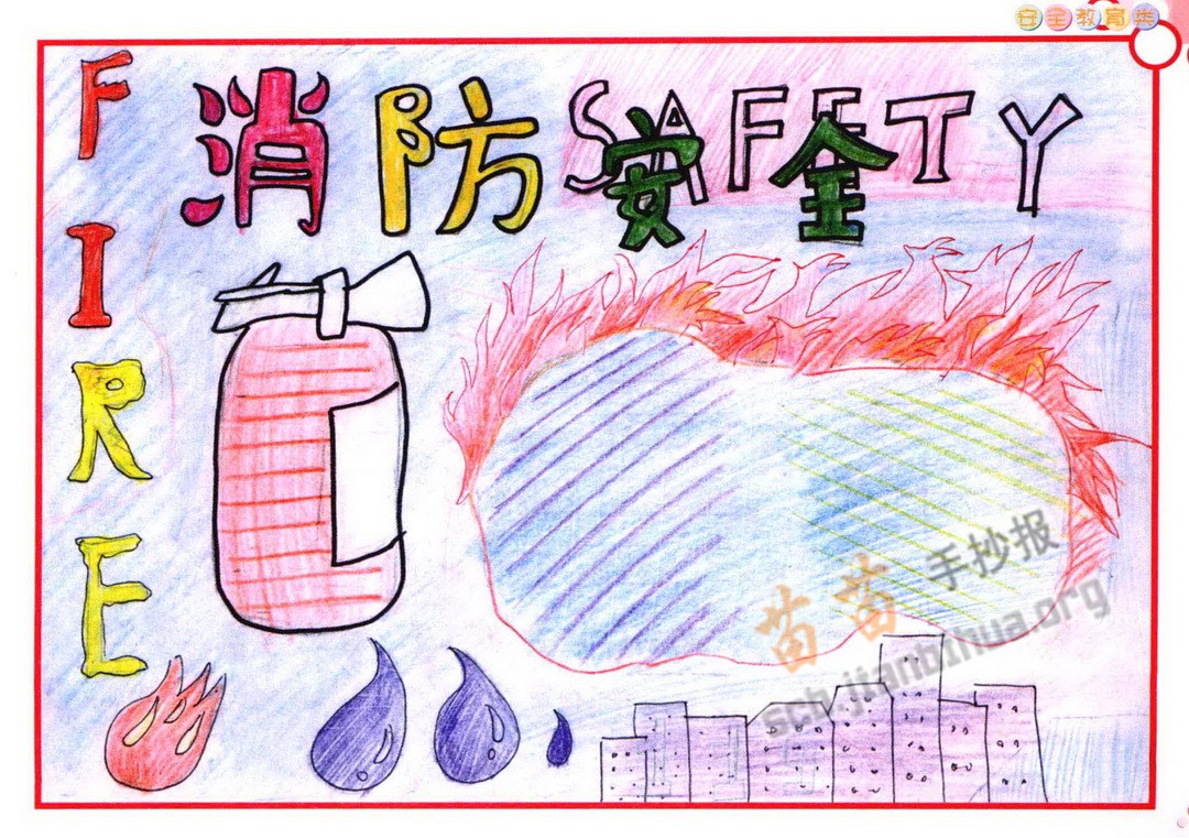 消防安全的手抄报儿童 消防安全知识儿童手抄报