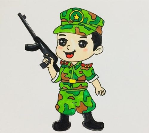 特种兵的简笔画 中国特种兵的简笔画