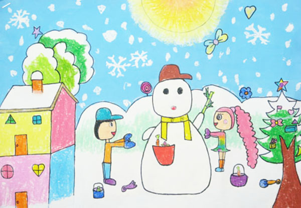 儿童简笔画美丽的冬天 幼儿简笔画美丽的冬天