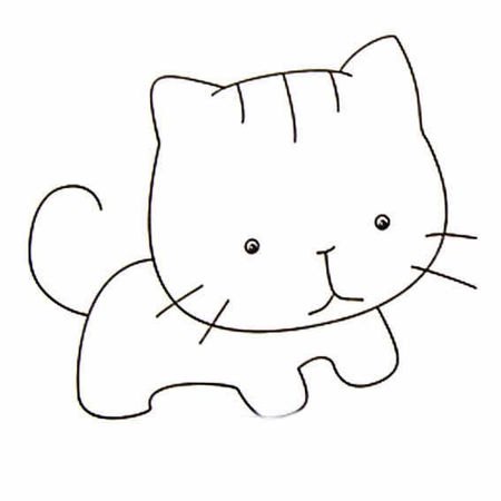 卡通猫咪简笔画 猫怎么画简笔画可爱卡通